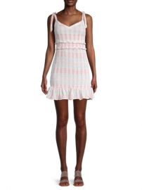 BCBGeneration Checked Smocked Dress on SALE at Saks Off 5th