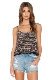 BCBGeneration Pom Pom Trim Crop Top at Revolve