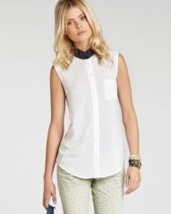 BCBGeneration Top - Contrast Collar at Bloomingdales