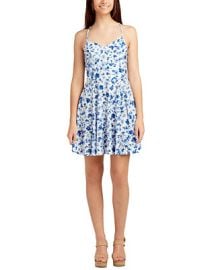 BCX Juniors Floral-Print Eyelet Mini Dress - Macys at Macys