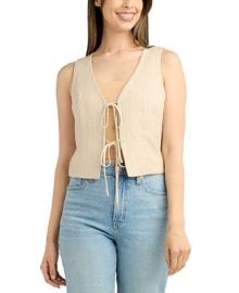 BCX Juniors39 Striped Tie-Front Vest - Macy39s at Macys