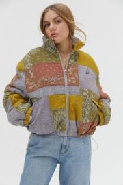 BDG Ash Printed Linen Puffer Jacket at Urban Outfitters