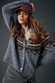 BDG Becca Fair Isle Brushed Knit Oversized Cardigan at Urban Outfitters