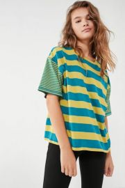 BDG Boston Oversized Short Sleeve Ringer Tee at Urban Outfitters