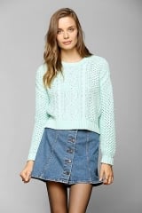 BDG Cable-Knit Cropped Sweater at Urban Outfitters