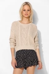 BDG Cable-Knit Cropped Sweater at Urban Outfitters