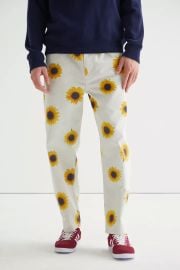 BDG Cropped Bow Fit Jean  Printed Sunflower at Urban Outfitters