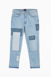 BDG Dad Jean Blue Patchwork at Urban Outfitters