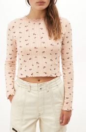 BDG Floral Lettuce Edge Cotton Top at Nordstrom