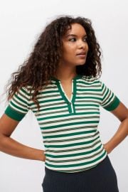 BDG Harvey Striped Henley Tee at Urban Outfitters