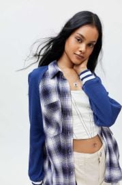 BDG Keanu Varsity Flannel Shirt at Urban Outfitters