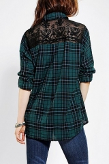 BDG Lace Button-Down Shirt at Urban Outfitters