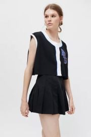 BDG Malone Mesh Button-Front Vest at Urban Outfitters