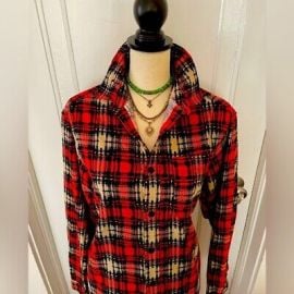 BDG NWOT Unisex 100 Cotton Flannel Red Modern Lumberjack Shirt oversized Small eBay at eBay