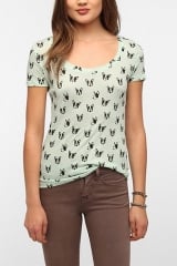 BDG Printed Scoopneck Tee at Urban Outfitters