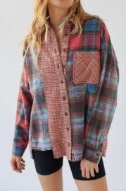 BDG Robbie Spliced Flannel Button-Down Shirt at Urban Outfitters