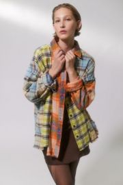 BDG Robbie Spliced Flannel Button-Down Shirt at Urban Outfitters