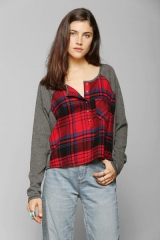 BDG Slumber Party Henley Top at Urban Outfitters