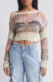 BDG Stripe open stitch sweater at Nordstrom