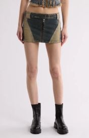 BDG Suki Racer Moto Denim Micro Mini Skirt at Nordstrom Rack