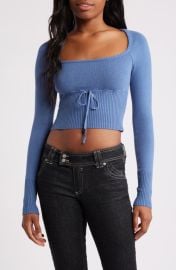 BDG Urban Outfitters Edison Crop Scoop Neck Rib Sweater at Nordstrom