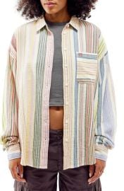 BDG Urban Outfitters Hollie Stripe Woven Shirt at Nordstrom