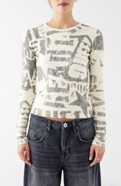 BDG Urban Outfitters Stamp Print Long Sleeve T-Shirt at Nordstrom