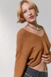 BDG Valeria Cropped V-Neck Sweater at Urban Outfitters