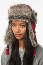 BDG Wool amp Faux Fur Trapper Hat at Urban Outfitters