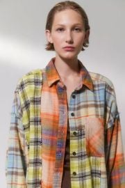 BDG at Urban Outfitters Robbie Spliced Flannel Button Down Shirt at Urban Outfitters