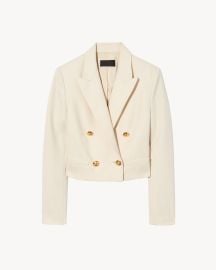 BEAUREGARD BLAZER | Women\'s Gold Crest Buttons And Shoulder Pads | Nili Lotan at Nili Lotan