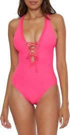 BECCA Womens Modern Edge One Piece Swimsuit at Amazon