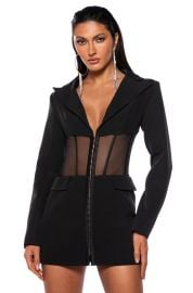 BEIBS IN THE TRAP CORSET BLAZER DRESS IN BLACK at Shop Akira