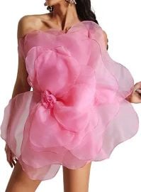 BELLA BARNETT White Cocktail Dress Mesh Dress One Shoulder Wedding Guest Dress at Amazon