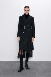 BELTED DOUBLE-BREASTED COAT at Zara