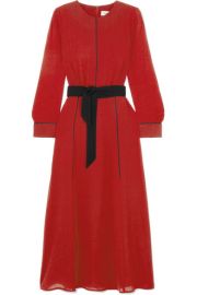 BELTED VOILE MIDI DRESS at Net A Porter