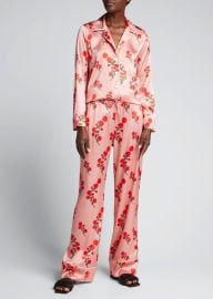 BERNADETTE Floral-Print Silk Charmeuse Pajama Set - at Bergdorf Goodman