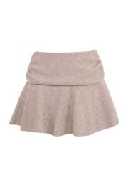 BISCUIT SOFT WOOL MIX MINI SKIRT - SALE at Mistress Rocks