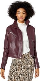 BLANKNYC  Womens High Collar Vegan Leather Moto Jacket at Amazon