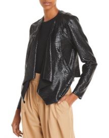 BLANKNYC Croc Pattern Draped Jacket  Women - Bloomingdale s at Bloomingdales