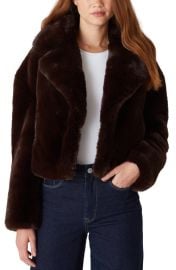 BLANKNYC Crop Faux Fur Jacket at Nordstrom