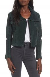 BLANKNYC Crop Suede Moto Jacket at Nordstrom