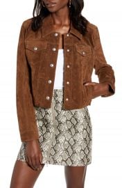 BLANKNYC Crop Suede Trucker Jacket   Nordstrom at Nordstrom