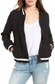 BLANKNYC Eyelet Bomber Jacket at Nordstrom