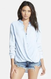 BLANKNYC Sugar Baby Shirt in Light Wash Blue at Nordstrom