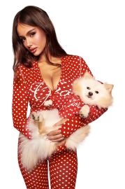 BLARE BEST FRIEND DOG HOODIE - RED POLKA DOT at IAmGia