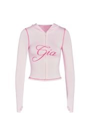 BLARE HOODIE - PINK : PASTEL PINK at IAMGIA