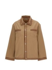 BODE Canteen contrast-trim Shirt Brown at Farfetch