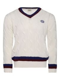 BODE Tennis Cotton Sweater White at Farfetch