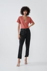 BODYSUIT WITH DEEP V-NECK at Zara